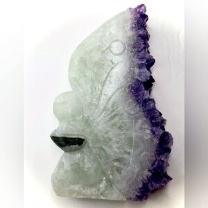 Amethyst faerie winged beauty carved purple crystal wings fairy Angel gift 🧚‍♀️